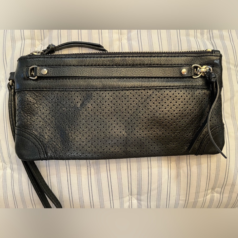 Banana Republic Black Leather Wristlet